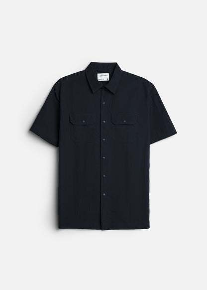 Áo Sơ Mi Tay Ngắn Smart Trượt Nước Thoát Khí The Worker 007 Xanh Dương Đậm