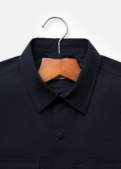 Áo Sơ Mi Tay Ngắn Smart Trượt Nước Thoát Khí The Worker 007 Xanh Dương Đậm