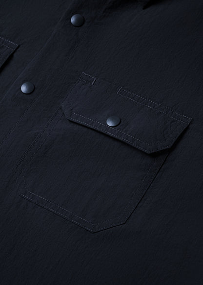 Áo Sơ Mi Tay Ngắn Smart Trượt Nước Thoát Khí The Worker 007 Xanh Dương Đậm