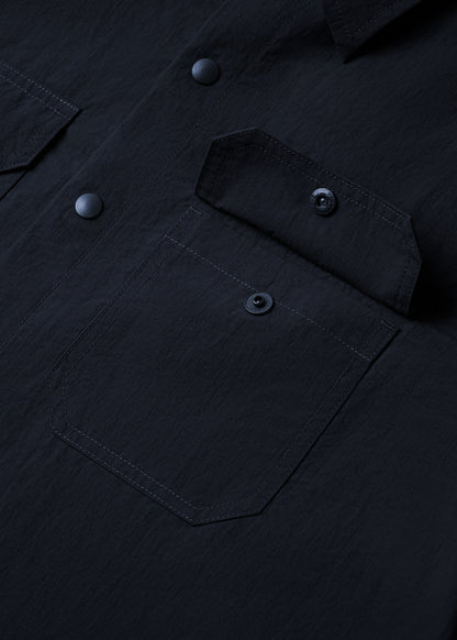 Áo Sơ Mi Tay Ngắn Smart Trượt Nước Thoát Khí The Worker 007 Xanh Dương Đậm