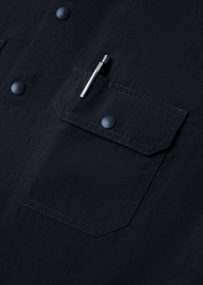 Áo Sơ Mi Tay Ngắn Smart Trượt Nước Thoát Khí The Worker 007 Xanh Dương Đậm