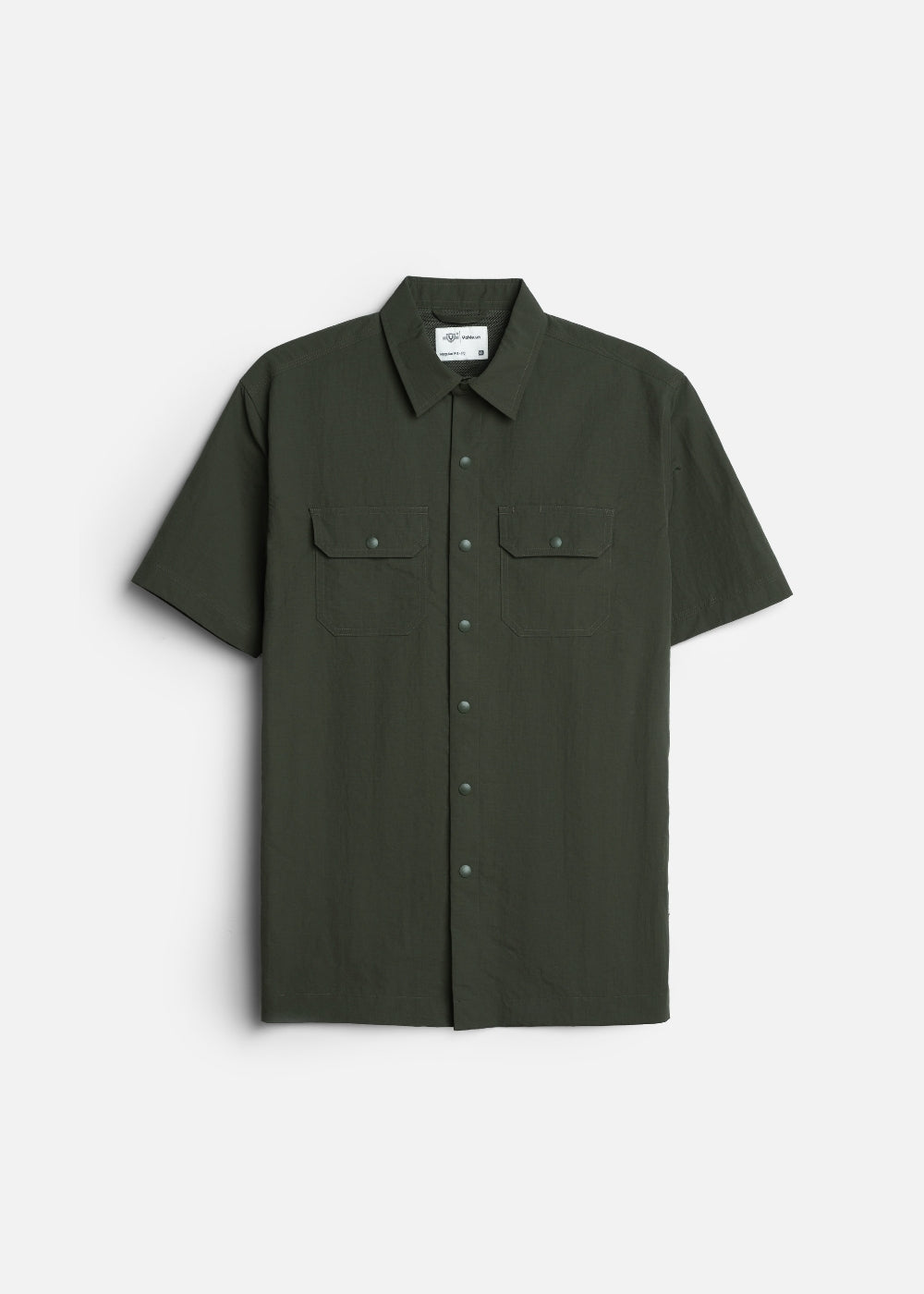 Áo Sơ Mi Tay Ngắn Smart Trượt Nước Thoát Khí The Worker 007 Xanh Lá Đậm