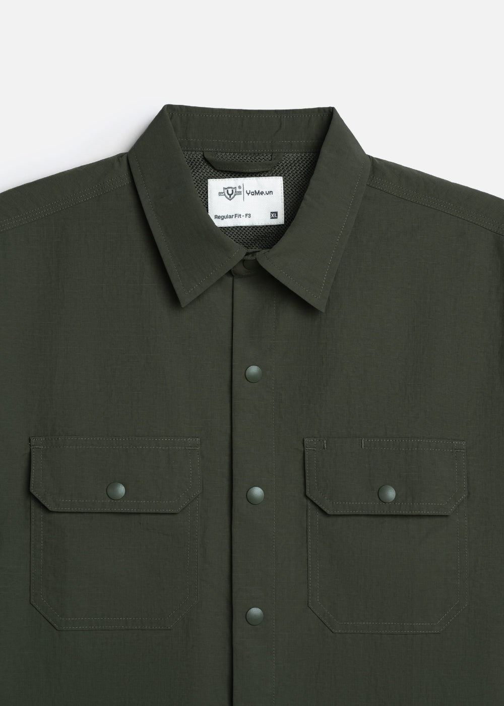 Áo Sơ Mi Tay Ngắn Smart Trượt Nước Thoát Khí The Worker 007 Xanh Lá Đậm