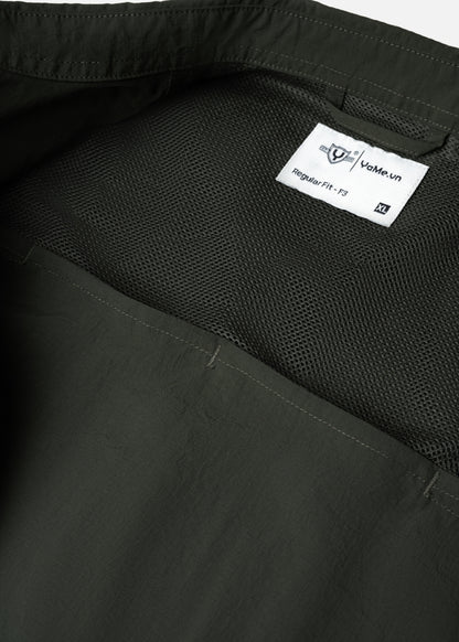 Áo Sơ Mi Tay Ngắn Smart Trượt Nước Thoát Khí The Worker 007 Xanh Lá Đậm