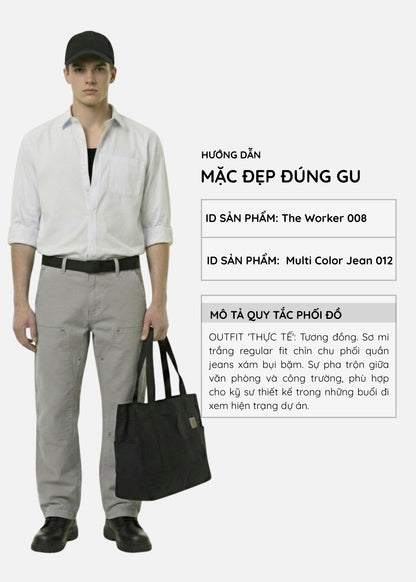 Áo Sơ Mi Tay Dài AirDry™ Siêu Nhẹ Nhanh Khô The Worker 008 Trắng