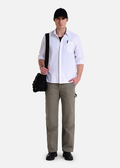 Áo Sơ Mi Tay Dài AirDry™ Siêu Nhẹ Nhanh Khô The Worker 008 Trắng