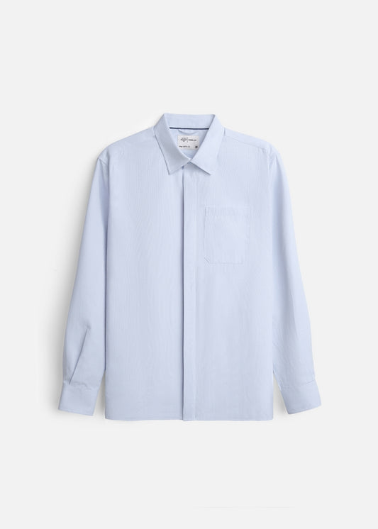 Áo Sơ Mi Tay Dài AirDry™ Siêu Nhẹ Nhanh Khô The Worker 008 Xanh Dương Nhạt