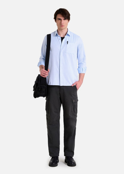 Áo Sơ Mi Tay Dài AirDry™ Siêu Nhẹ Nhanh Khô The Worker 008 Xanh Dương Nhạt