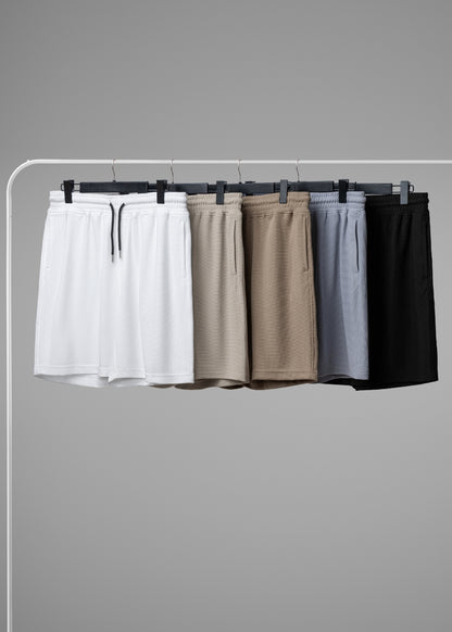 Quần Short Thun Waffle Thoáng Khí The Weekend 040 Đen