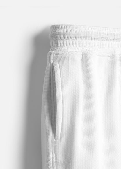 Quần Short Thun Waffle Thoáng Khí The Weekend 040 Trắng