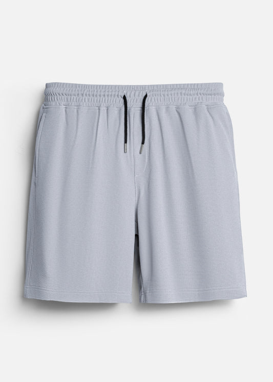 Quần Short Thun Waffle Thoáng Khí The Weekend 040 Xám Trắng