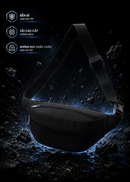 Túi Bao Tử Hip Sack Nhỏ Gọn NB 027 Đen
