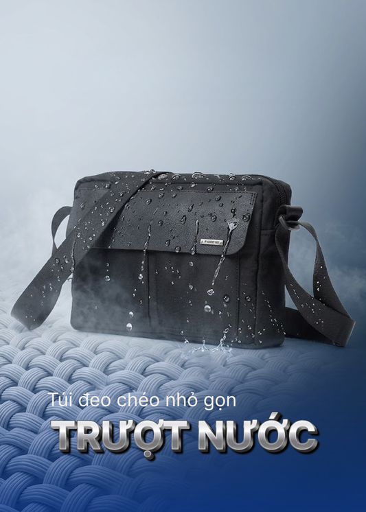 Túi Messenger Siêu Nhẹ Trượt Nước #Y2010 085 Đen