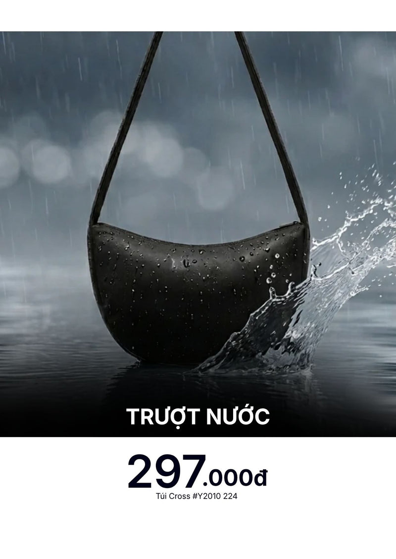 Túi Đeo Chéo Cross Bag Trượt Nước #Y2010 224 (35x22x6) Màu Đen