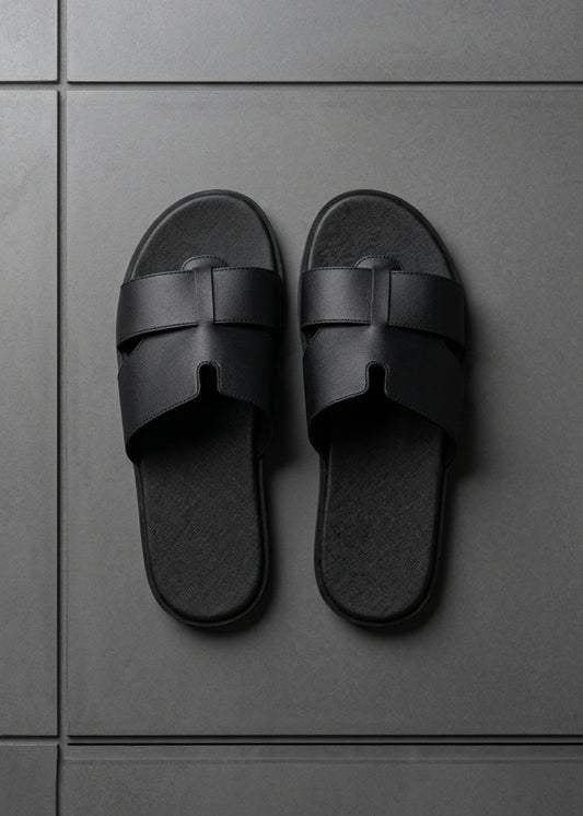 Dép Đế Thấp Slide Slipper #Y2010 047 Đen