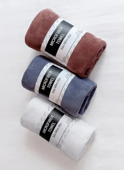 Khăn Microfiber Siêu Mềm Mịn Size Lớn 8 #Y2010 058 Nâu Đậm