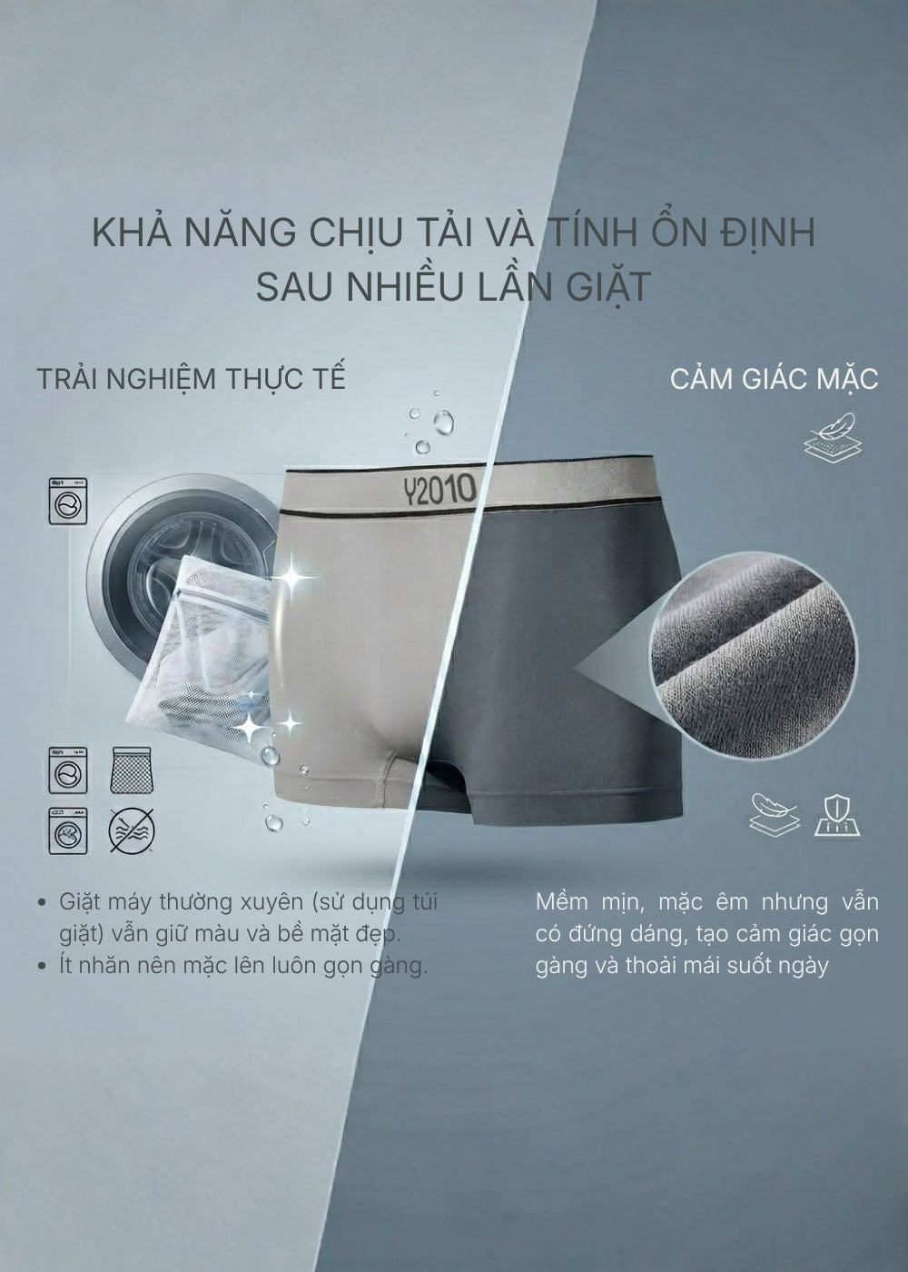 Quần Lót Boxer Ngắn Seamless FlexFit™ Dệt Khối Không Hằn Da #Y2010 075 Đen