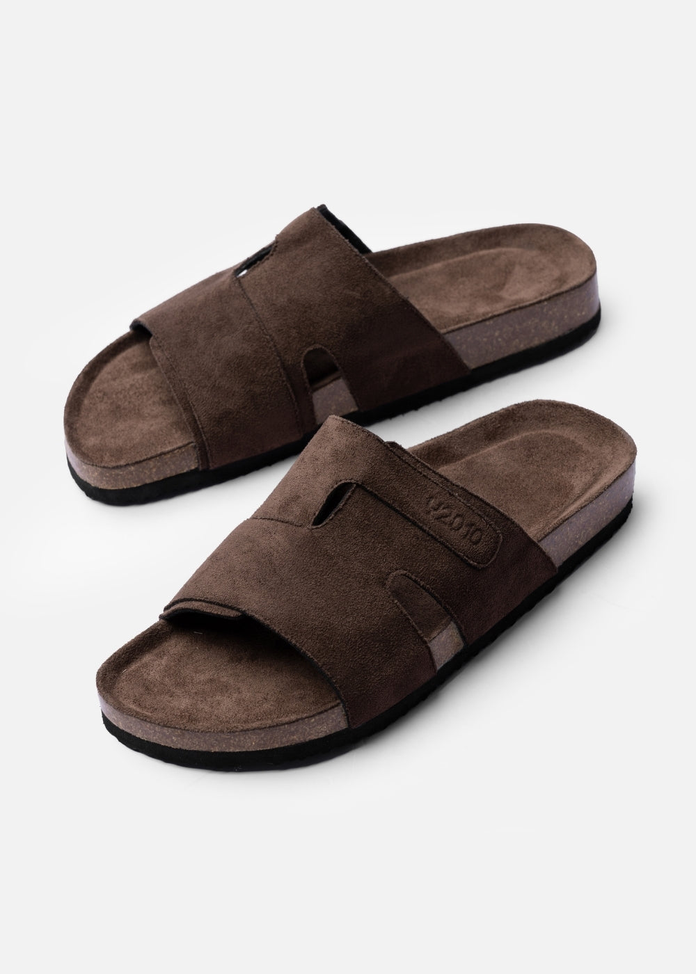 Dép Đế Trấu Slide Slipper Vải Giả Da Mềm #Y2010 144 Nâu