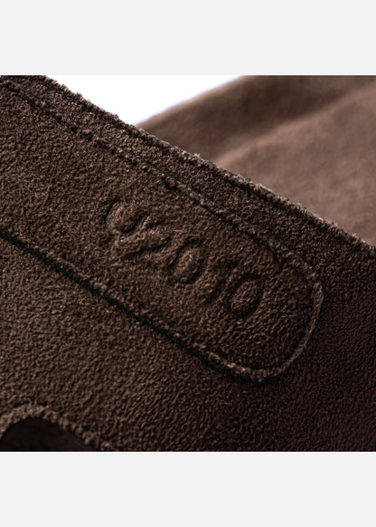 Dép Đế Trấu Slide Slipper Vải Giả Da Mềm #Y2010 144 Nâu