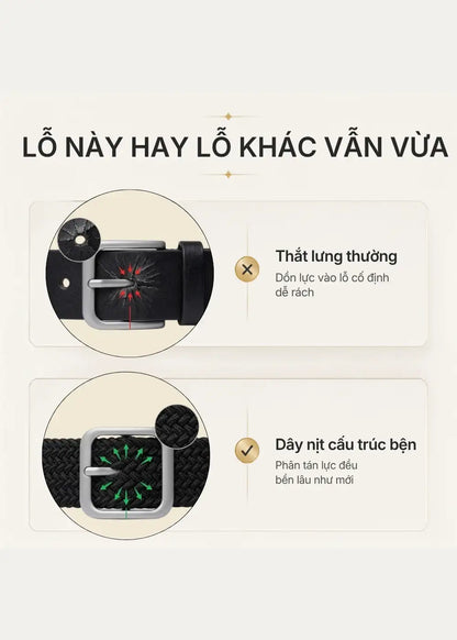 Dây Nịt Đan Co Giãn Khóa Đa Điểm #Y2010 174 Màu Xám