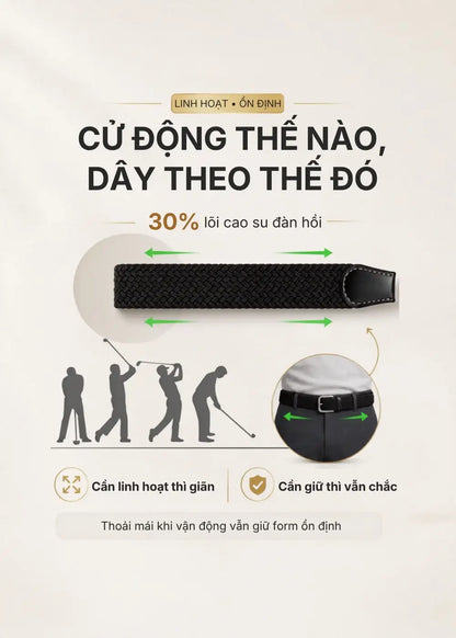 Dây Nịt Đan Co Giãn Khóa Đa Điểm #Y2010 174 Màu Xám