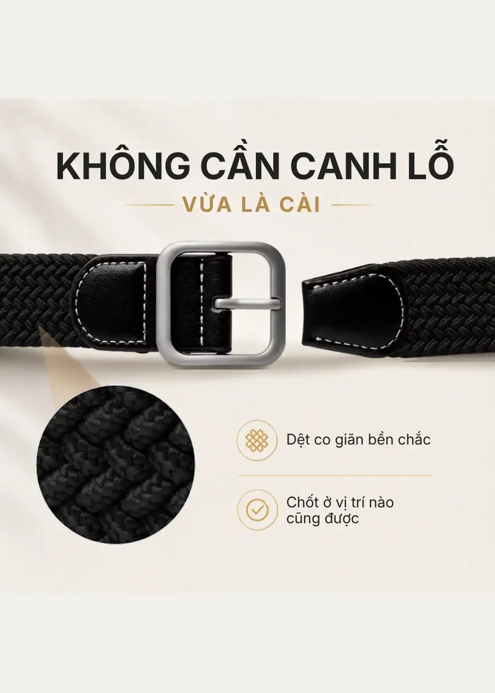 Dây Nịt Đan Co Giãn Khóa Đa Điểm #Y2010 174 Màu Xám