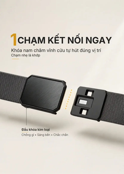 Dây Nịt Dù Khóa Nam Châm Siêu Bền #Y2010 177 Màu Đen