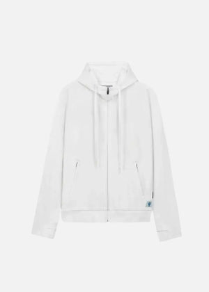 Áo Khoác Hoodie IceVibes™ Chống Nắng Vải Làm Mát Cool Touch 002 Màu Trắng Dáng Ôm Vừa F2