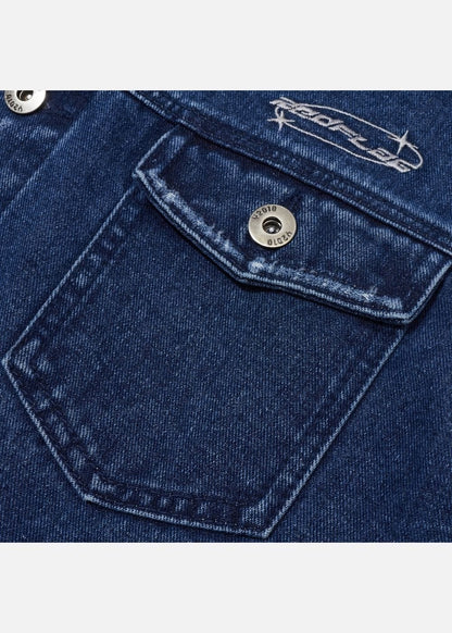 Áo Khoác Jeans Áo Khoác No Style M69 Xanh Đen