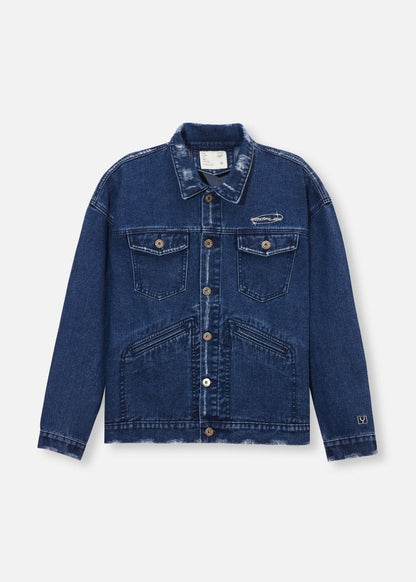 Áo Khoác Jeans Áo Khoác No Style M69 Xanh Đen