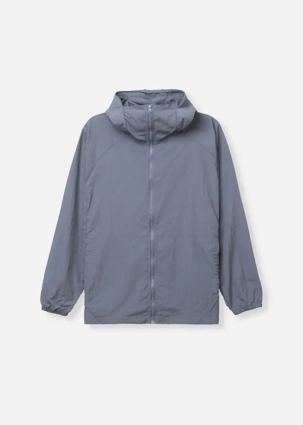 Áo Khoác Parka RainShield™ Mỏng Nhẹ Trượt Nước, Mũ Điều Chỉnh Non Branded 004 Màu Xám Dáng Rộng Rãi F4
