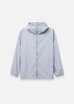 Áo Khoác Gió RainShield™ Mỏng Nhẹ Trượt Nước Có Mũ Trùm Điều Chỉnh Được Non Branded 004 Màu Xám Nhạt Dáng Rộng Rãi F4