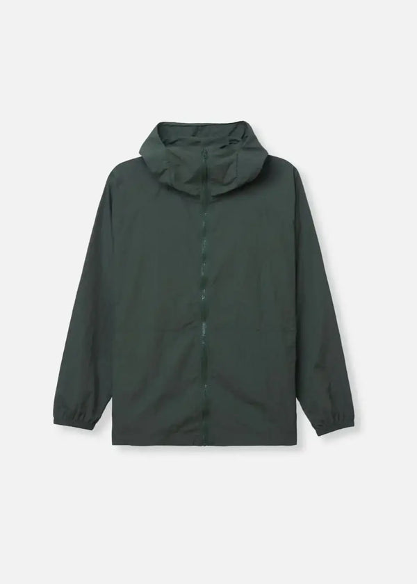 Áo Khoác Parka RainShield™ Mỏng Nhẹ Trượt Nước, Mũ Điều Chỉnh Non Branded 004 Màu Xanh Lá Đậm Dáng Rộng Rãi F4