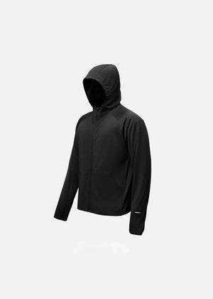 Áo Khoác Hoodie Anti-UV™ Thoáng Mịn Tay Xỏ Ngón Chống Nắng The Beginner 006 Màu Đen Dáng Thể Thao F1