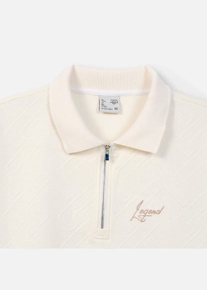 Áo Thun Cổ Polo Tay Ngắn Áo Polo No Style M128 Kem