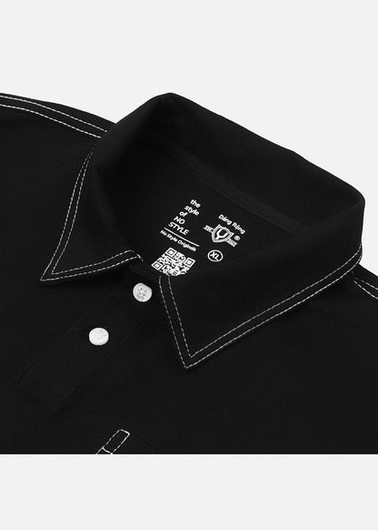 Áo Thun Cổ Polo Tay Ngắn Áo Polo No Style M27 Đen