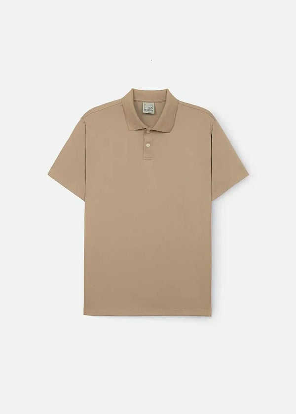 Áo Thun Cổ Polo ColorLock™ Vải Cá Sấu Đứng Dáng Giặt Không Phai Màu Non Branded 003 Màu Nâu Dáng Ôm Vừa F2
