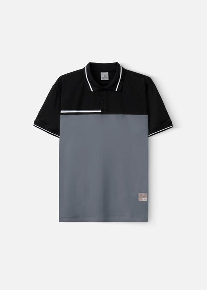 Áo Thun Cổ Polo Tay Ngắn Áo Polo Seventy Seven 19 Đen Xám