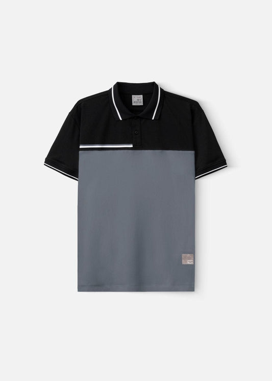 Áo Thun Cổ Polo Tay Ngắn Áo Polo Seventy Seven 19 Đen Xám
