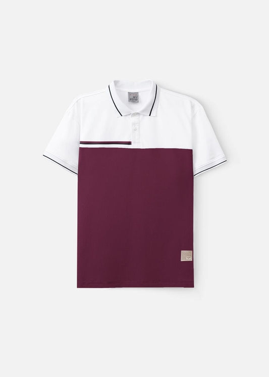 Áo Thun Cổ Polo Tay Ngắn Áo Polo Seventy Seven 19 Trắng Đỏ