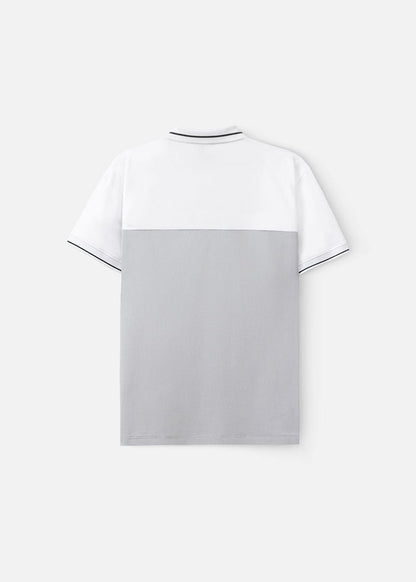 Áo Thun Cổ Polo Tay Ngắn Áo Polo Seventy Seven 19 Trắng Xám