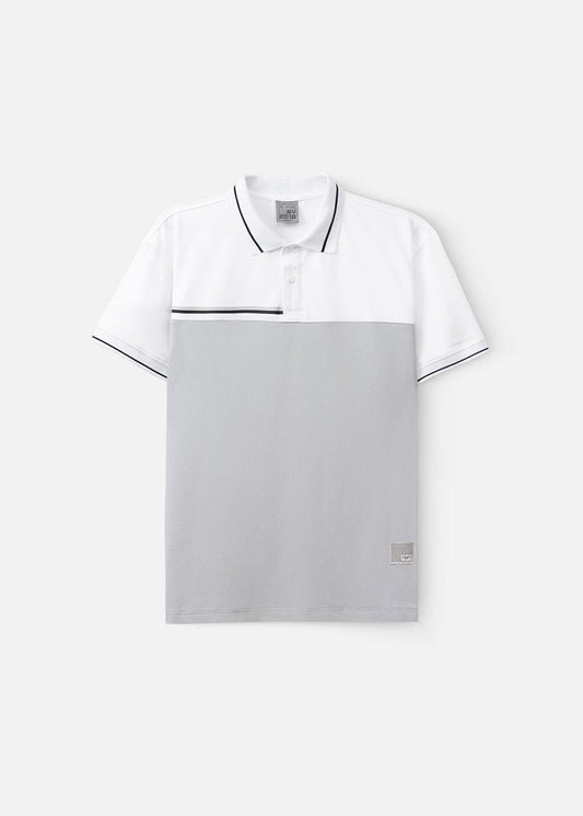 Áo Thun Cổ Polo Tay Ngắn Áo Polo Seventy Seven 19 Trắng Xám