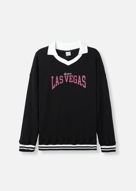 Áo Thun Tay Dài Áo Polo Sweater Cổ Chữ V No Style M38 Đen