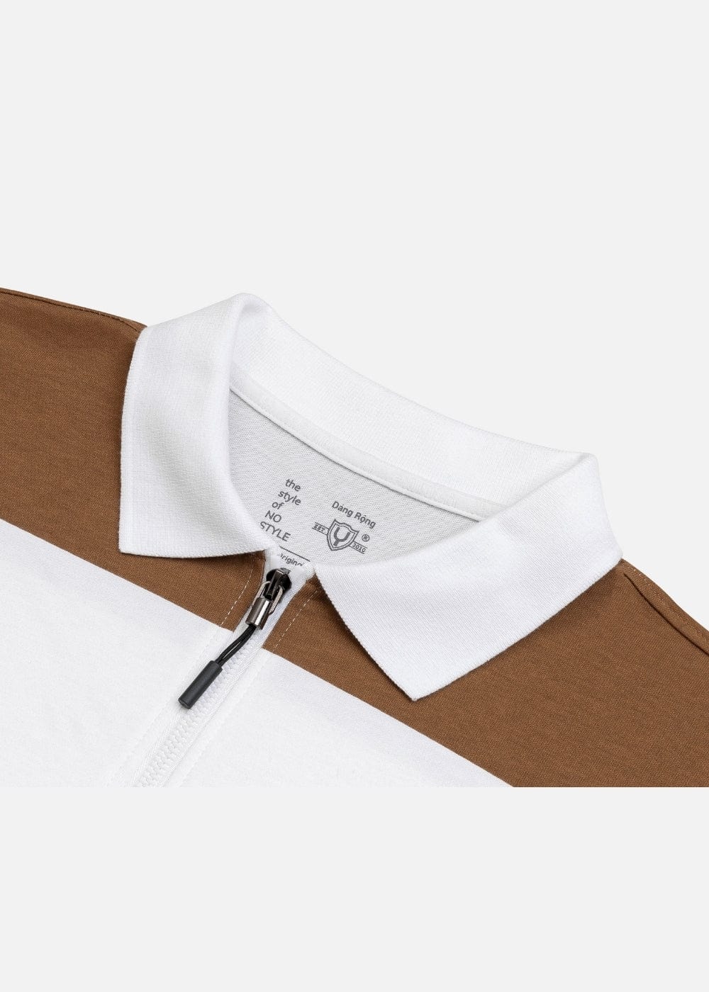 Áo Thun Cổ Polo Tay Ngắn Áo Polo Tay Ngắn Họa Tiết Sọc No Style M25 Trắng Nâu