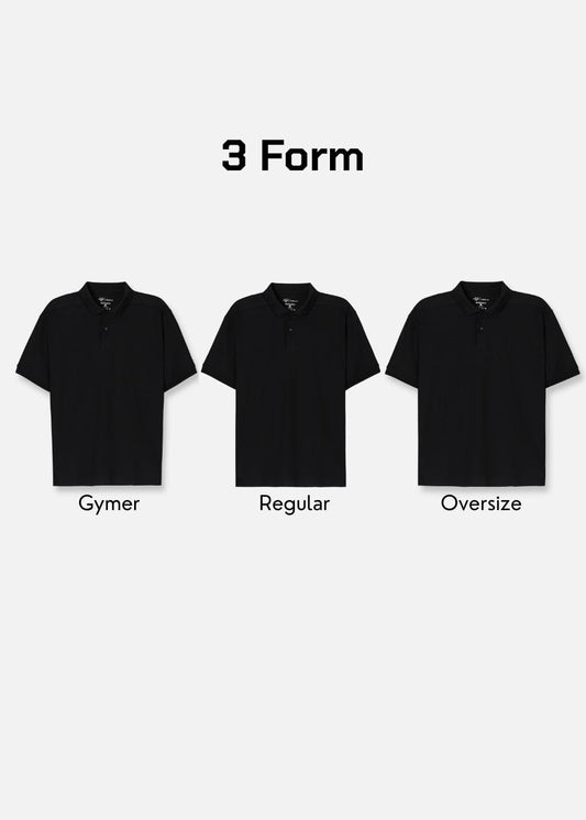 Áo Thun Cổ Polo Tay Ngắn Áo Polo The Minimalist 001 Đen