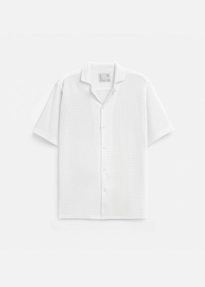 Áo Sơ Mi Tay Ngắn Cổ Cuban Áo Sơ Mi No Style M145 Trắng