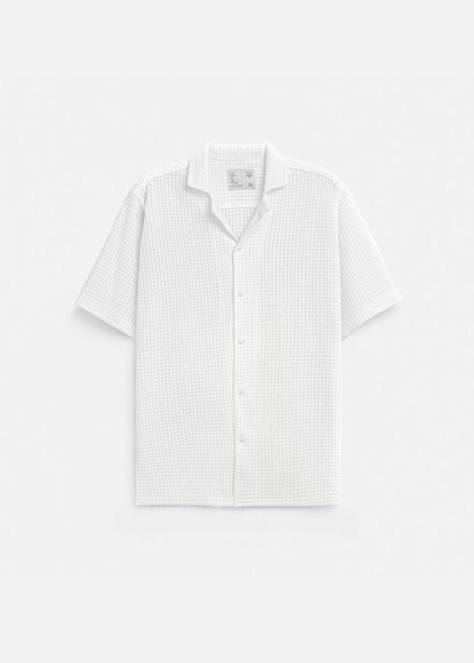 Áo Sơ Mi Tay Ngắn Cổ Cuban Áo Sơ Mi No Style M145 Trắng