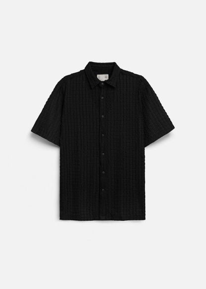 Áo Sơ Mi Tay Ngắn Cổ Bẻ Áo Sơ Mi No Style M146 Đen
