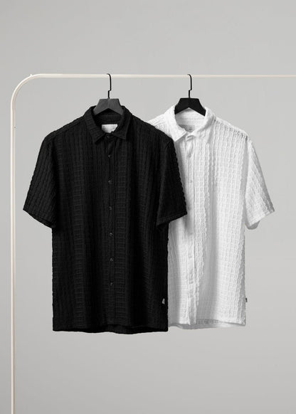 Áo Sơ Mi Tay Ngắn Cổ Bẻ Áo Sơ Mi No Style M146 Trắng