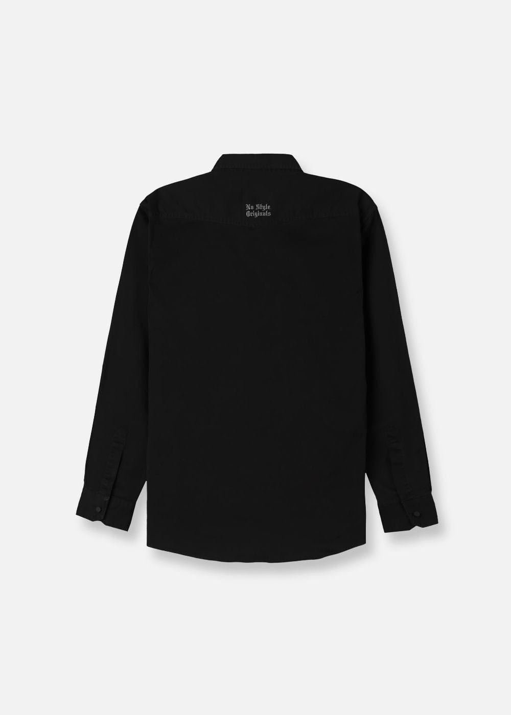 Áo Sơ Mi Tay Dài Cổ Bẻ Áo Sơ Mi No Style M64 Đen